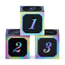 Metal & Enamel Dice Set D6 Black Iridescence (12)