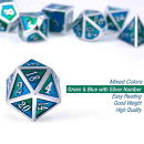 Metal & Enamel Dice Set Earth (7)