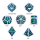Metal & Enamel Dice Set Earth (7)