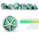 Metal & Enamel Dice Set Dragon (7)