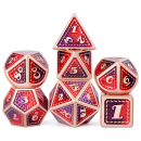 Metal & Enamel Dice Set Scallop (7)