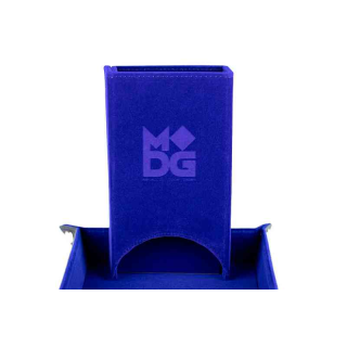 Fold Up Velvet Dice Tower Blue