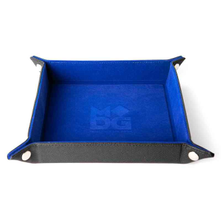 Velvet Folding Dice Tray Blue