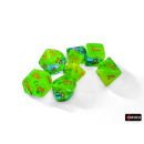 Gemini Polyhedral Plasma Green-Teal/orange Luminary...