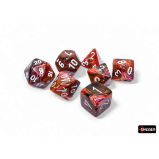 Festive Polyhedral Symphony/white 7-Dice Set
