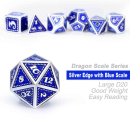 Metal & Enamel Dice Set Lapis (7)
