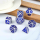 Metal & Enamel Dice Set Lapis (7)
