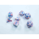 Festive Mini-Polyhedral Pop Art/blue 7-Die set