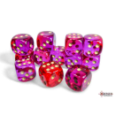 Gemini 16mm d6 Translucent Red-Violet/gold Dice Block (12...