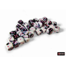 Gemini 12mm d6 Black-White/pink Dice Block (36 dice)