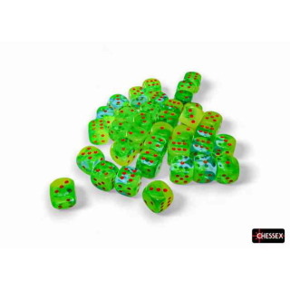Gemini 12mm d6 Plasma Green-Teal/orange Luminary Dice Block (36 dice)