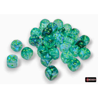 Borealis 12mm d6 Kelp/light green Luminary Dice Block (36 dice)