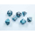 Gemini Mini-Polyhedral Steel-Teal/white 7-Die Set