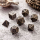 Metal & Enamel Dice Set Bronze (7)