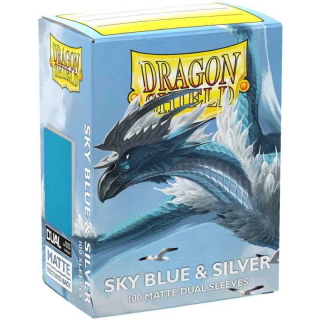 Dragon Shield Matte Dual: Sky Blue & Silver (100)