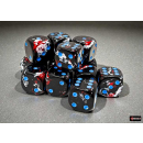 Brush 16mm d6 Dark Side/blue Dice Block (12 dice)