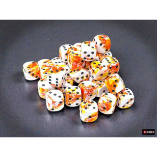 Brush 12mm d6 Sunrise/black Dice Block (36 dice)