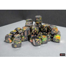 Brush 12mm d6 Deep Forest/gold Dice Block (36 dice)
