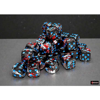 Brush 12mm d6 Dark Side/blue Dice Block (36 dice)