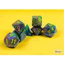 Festive Rio/yellow Polyhedral 7-Dice Set