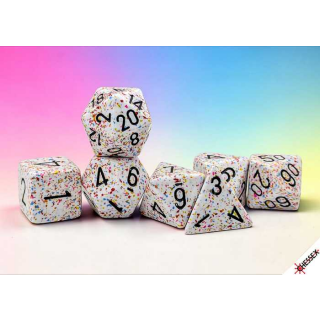 Speckled Polyhedral Birthday 7-Die Set