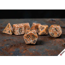 Speckled Polyhedral Rust 7-Die Set