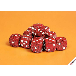 Speckled 16mm d6 Lava Stone Dice Block (12 dice)
