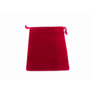 Small Suedecloth Dice Bag Red