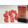 Translucent 16mm d6 Orange/white Dice Block (12 dice)