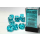Translucent 16mm d6 Teal/white Dice Block (12 dice)
