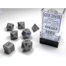 Opaque Polyhedral Dark Grey/black 7-Die Set