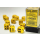Opaque 16mm d6 Yellow/black Dice Block (12 dice)