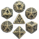 Official Chthulu Dice Set Beige &amp; Black (7)