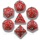 Runic Dice Set Red & White (7)