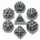 Skully Dice Set White & Black (7)