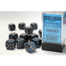 Opaque 16mm d6 Dusty Blue/copper Dice Block (12 dice)