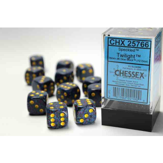 Speckled 16mm d6 Twilight Dice Block (12 dice)